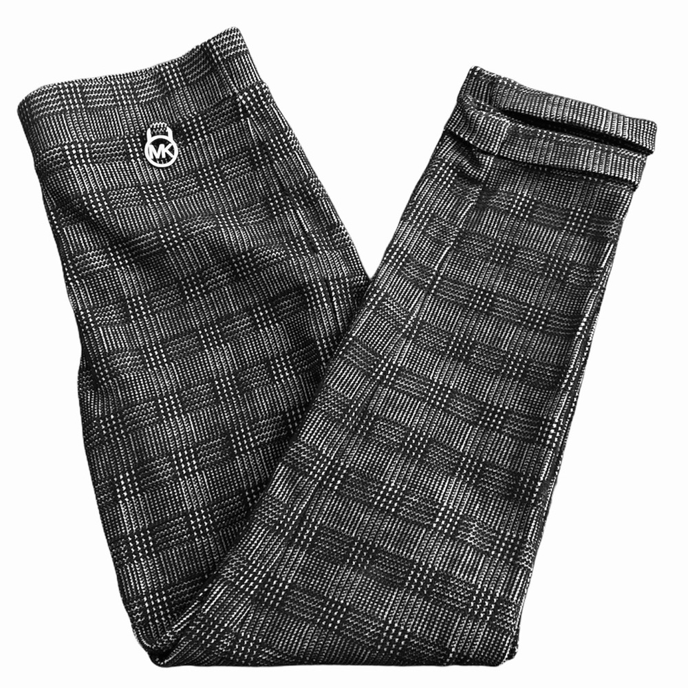 Michael Kors Women's Black Plaid Ponte Pants